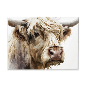 Shaggy Highland Cow Canvas Print Shaggy Highland Cow Canvas Print wall art product Petal Prints Design - Independent