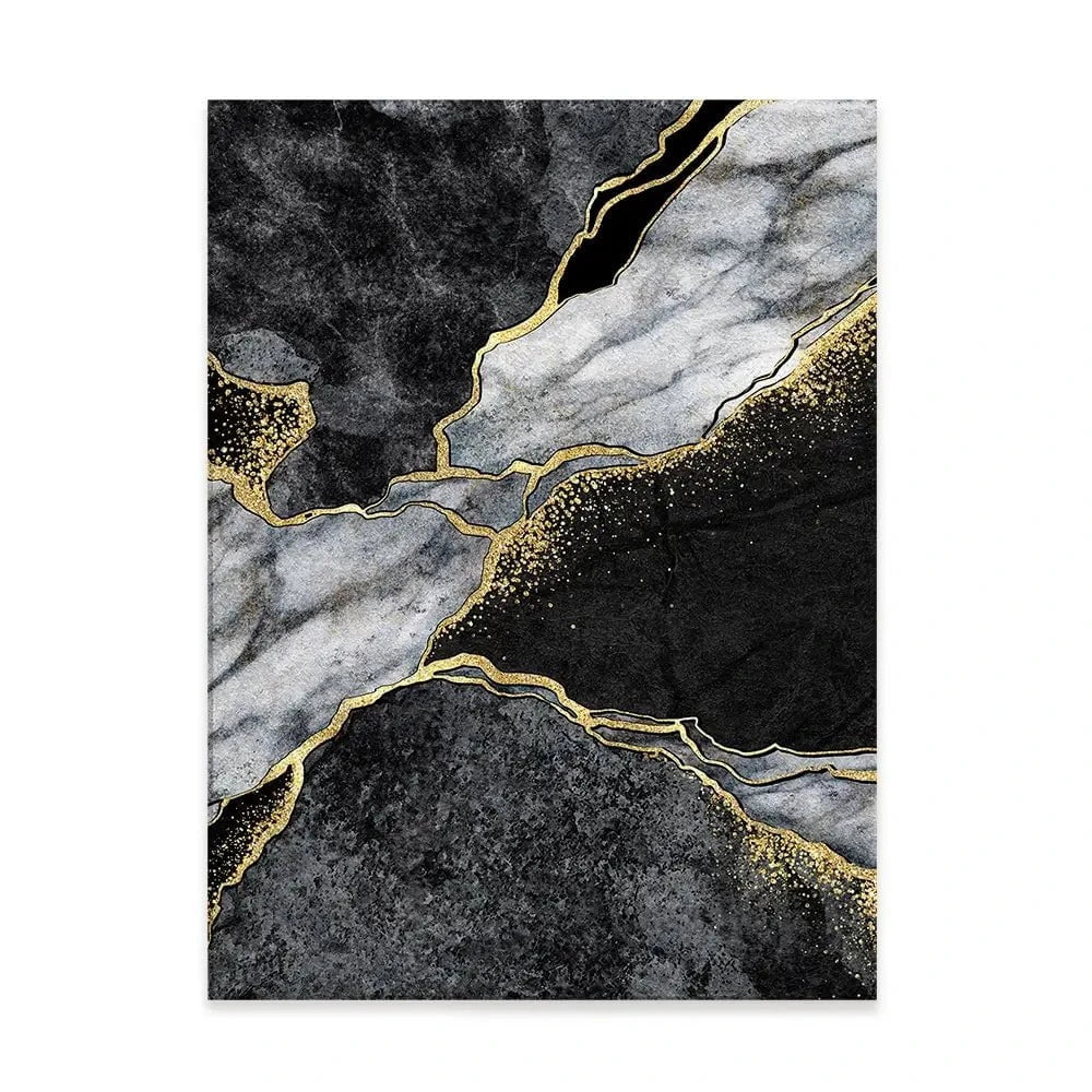 Shattering Black Marble Canvas Print Shattering Black Marble Canvas Print wall art product wacomka / Shutterstock