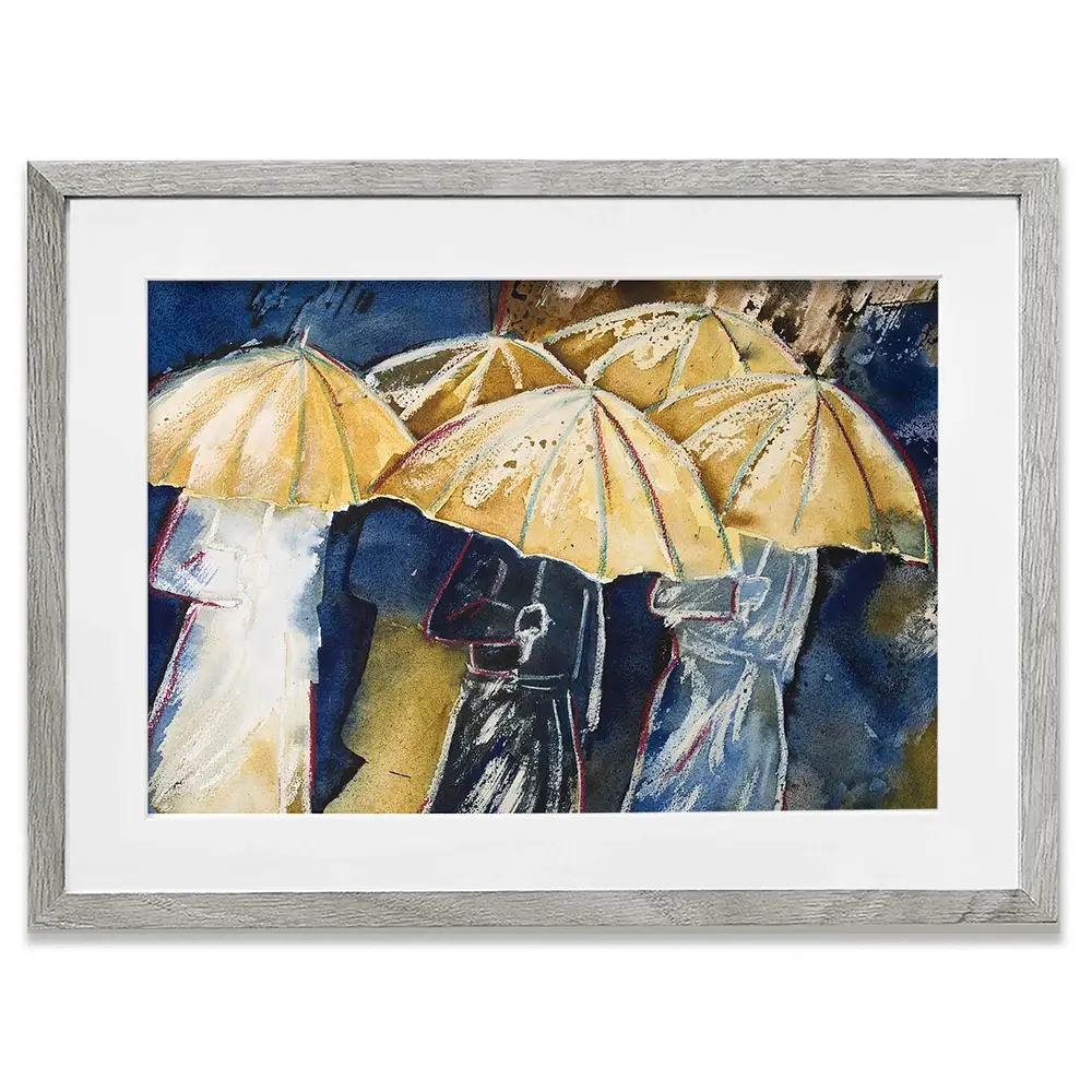 Sheltering From Rain Framed Art Print Sheltering From Rain Framed Art Print wall art product AntoinetteW / Shutterstock
