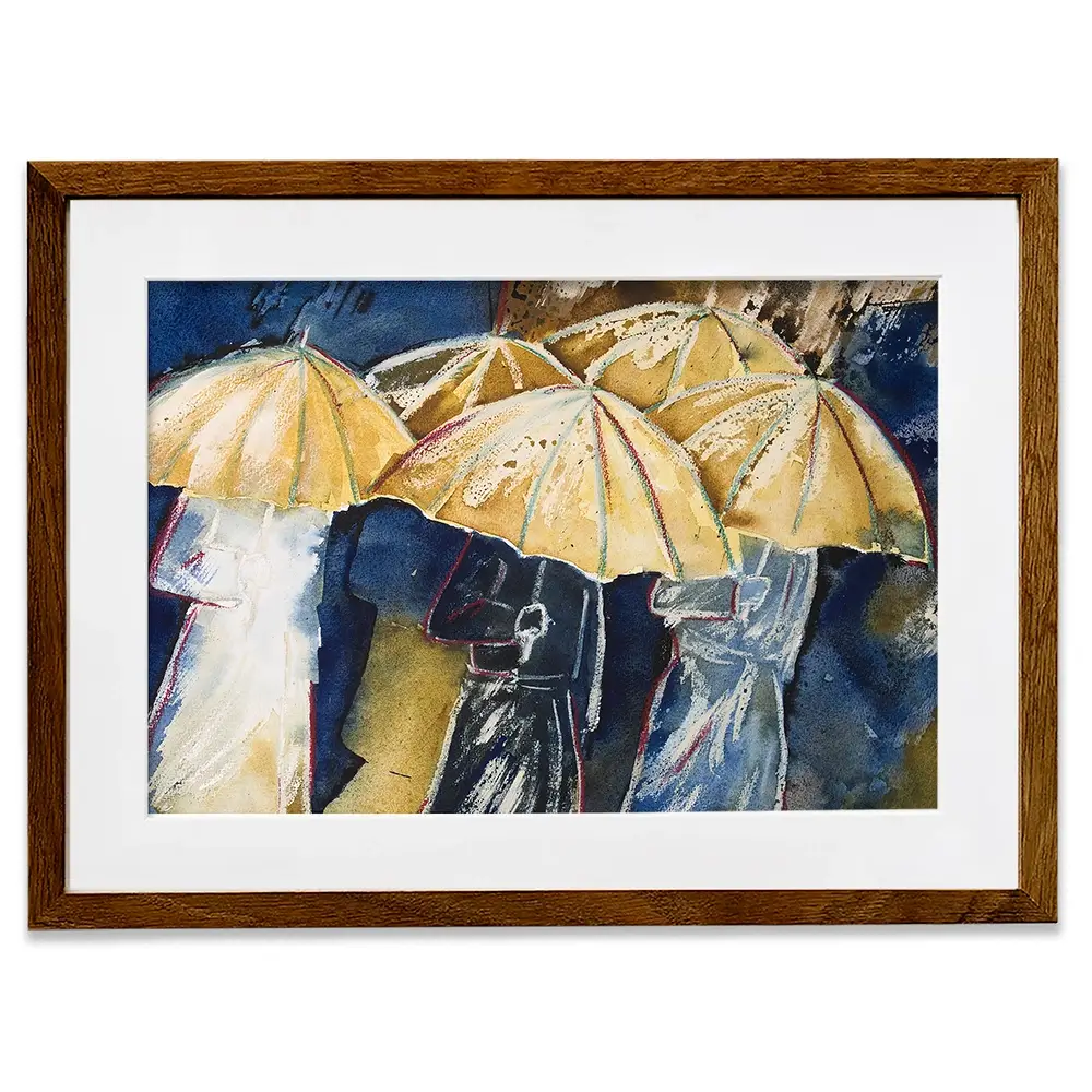 Sheltering From Rain Framed Art Print Sheltering From Rain Framed Art Print wall art product AntoinetteW / Shutterstock