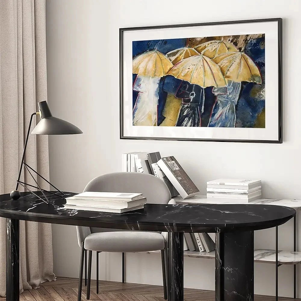 Sheltering From Rain Framed Art Print Sheltering From Rain Framed Art Print wall art product AntoinetteW / Shutterstock