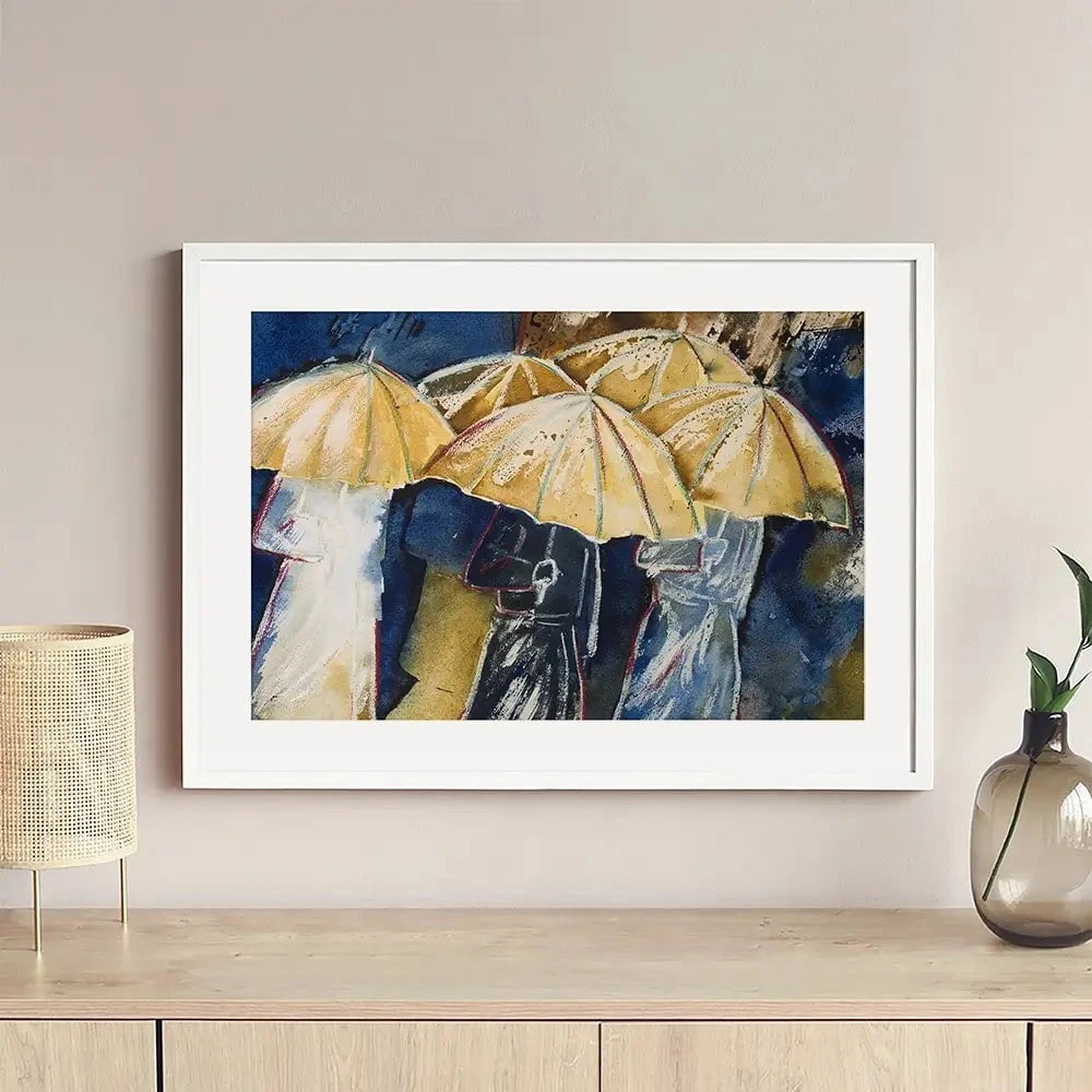 Sheltering From Rain Framed Art Print Sheltering From Rain Framed Art Print wall art product AntoinetteW / Shutterstock