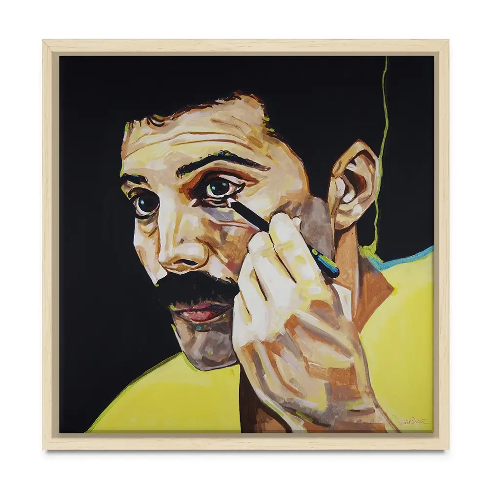 Show Must Go On Freddie Mercury Square Canvas Print Show Must Go On Freddie Mercury Square Canvas Print wall art product Juliet Stockton
