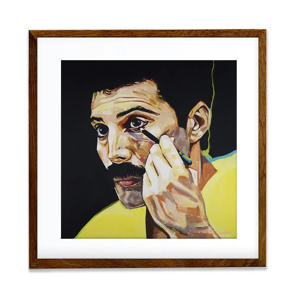 Show Must Go On Freddie Mercury Square Framed Art Print Show Must Go On Freddie Mercury Square Framed Art Print wall art product Juliet Stockton
