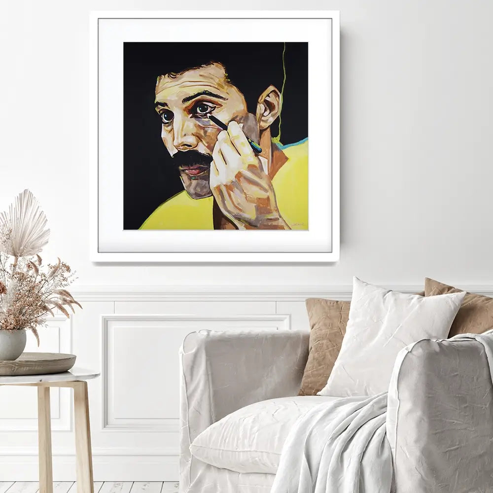 Show Must Go On Freddie Mercury Square Framed Art Print Show Must Go On Freddie Mercury Square Framed Art Print wall art product Juliet Stockton