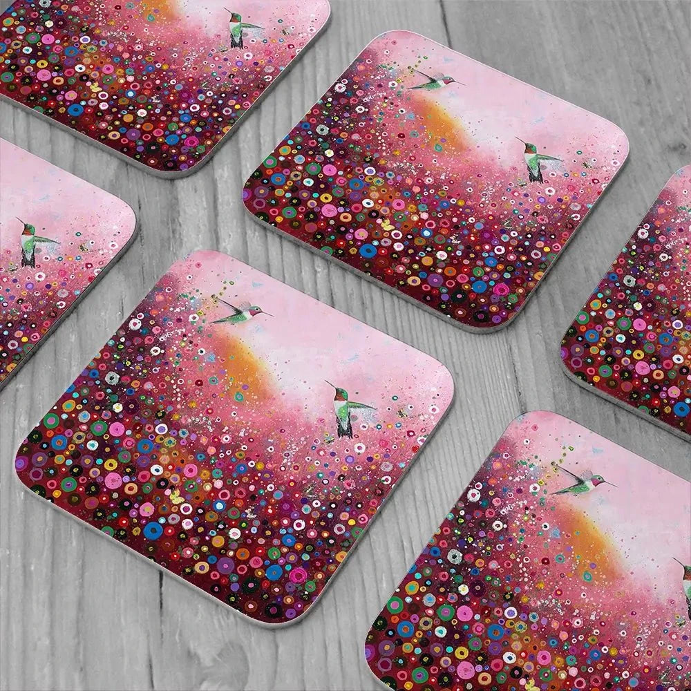 Shower Me With Your Love Coaster Set Shower Me With Your Love Coaster Set wall art product Laure Bury