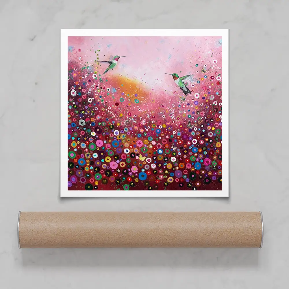 Shower Me With Your Love Square Art Print Shower Me With Your Love Square Art Print wall art product Laure Bury