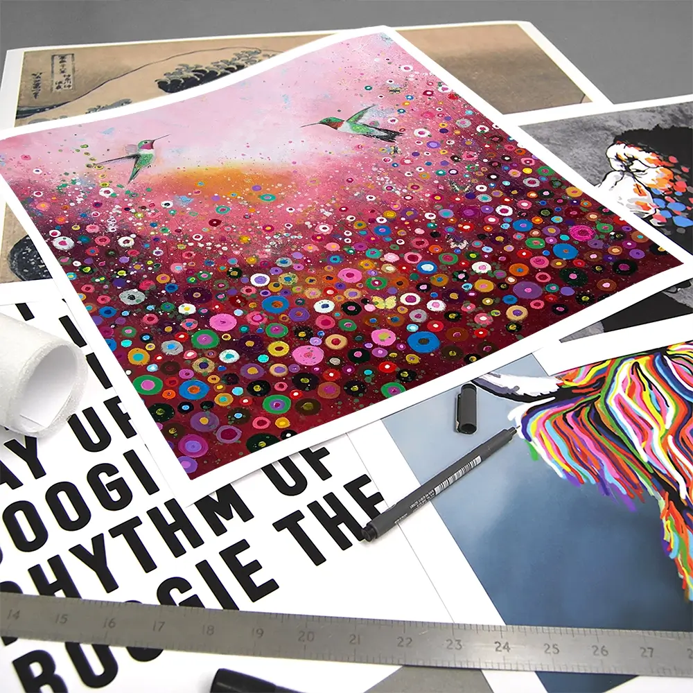 Shower Me With Your Love Square Art Print Shower Me With Your Love Square Art Print wall art product Laure Bury