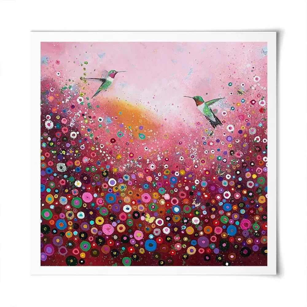 Shower Me With Your Love Square Art Print Shower Me With Your Love Square Art Print wall art product Laure Bury