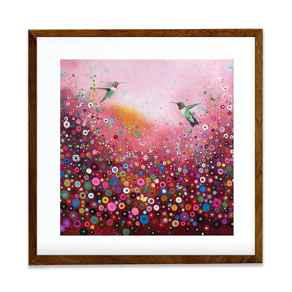 Shower Me With Your Love Square Framed Art Print Shower Me With Your Love Square Framed Art Print wall art product Laure Bury