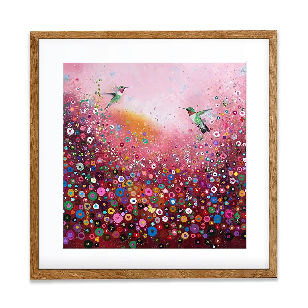 Shower Me With Your Love Square Framed Art Print Shower Me With Your Love Square Framed Art Print wall art product Laure Bury