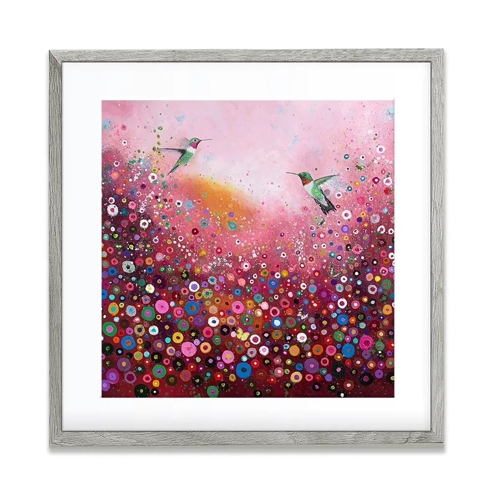 Shower Me With Your Love Square Framed Art Print Shower Me With Your Love Square Framed Art Print wall art product Laure Bury