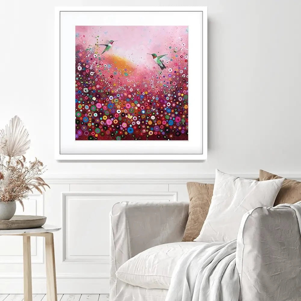 Shower Me With Your Love Square Framed Art Print Shower Me With Your Love Square Framed Art Print wall art product Laure Bury