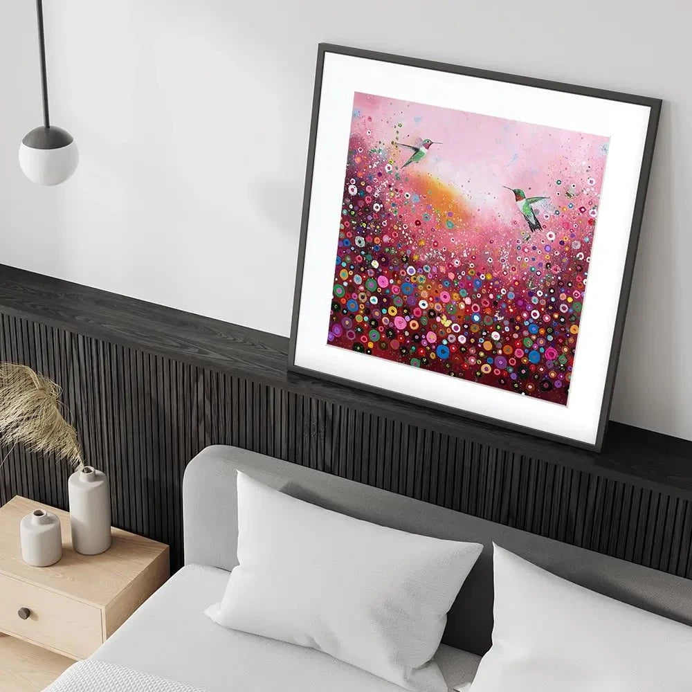 Shower Me With Your Love Square Framed Art Print Shower Me With Your Love Square Framed Art Print wall art product Laure Bury