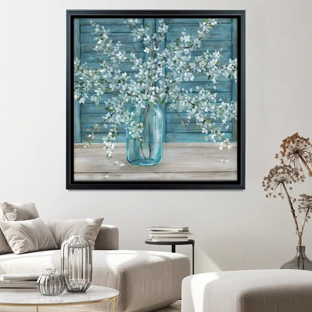 Shuttered Blossoms Canvas Print Shuttered Blossoms Canvas Print wall art product Carol Robinson