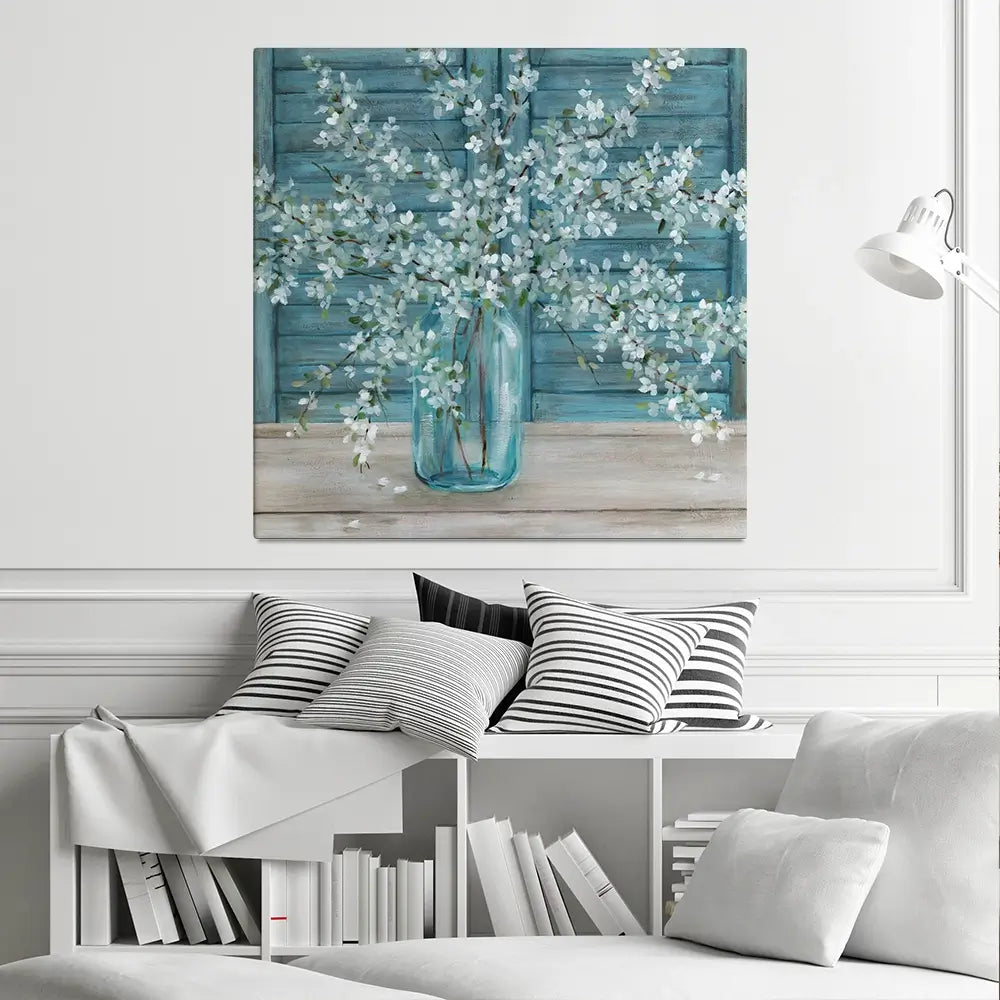 Shuttered Blossoms Canvas Print Shuttered Blossoms Canvas Print wall art product Carol Robinson