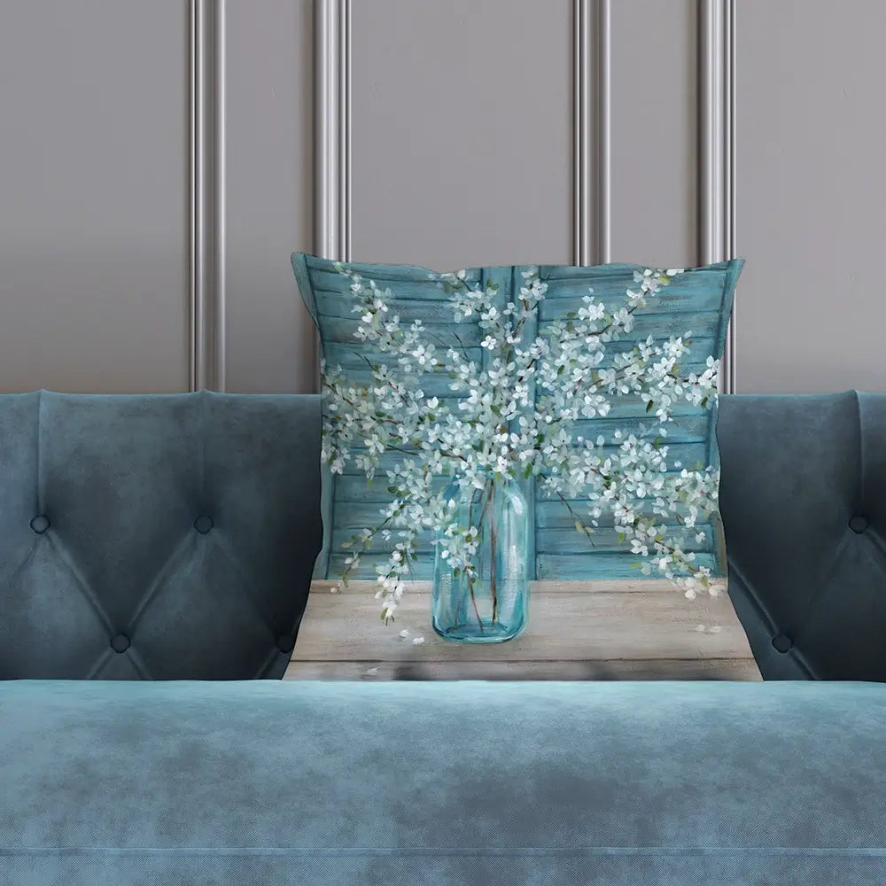 Shuttered Blossoms Cushion Shuttered Blossoms Cushion wall art product Carol Robinson