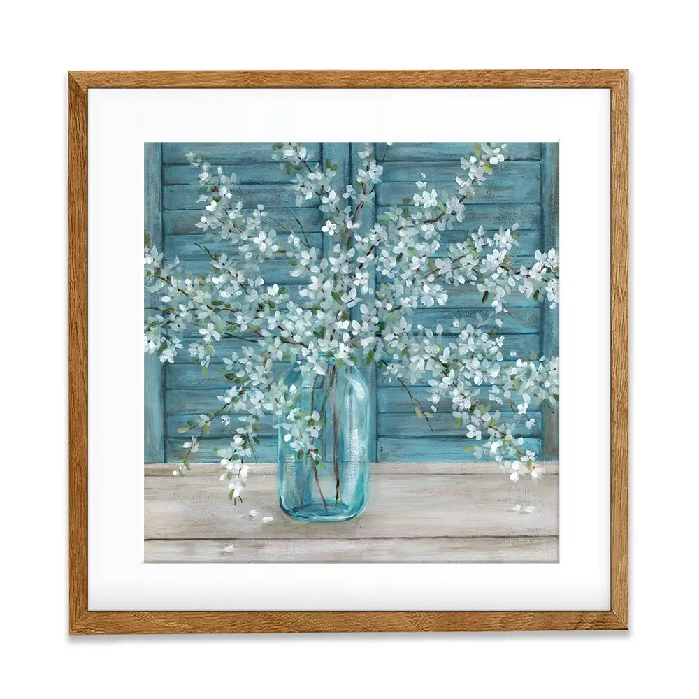 Shuttered Blossoms Framed Art Print Shuttered Blossoms Framed Art Print wall art product Carol Robinson
