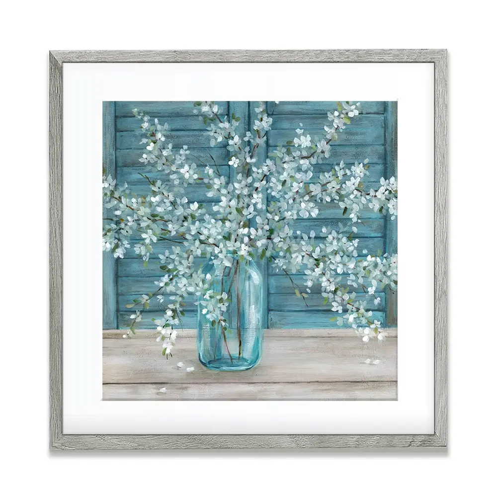Shuttered Blossoms Framed Art Print Shuttered Blossoms Framed Art Print wall art product Carol Robinson