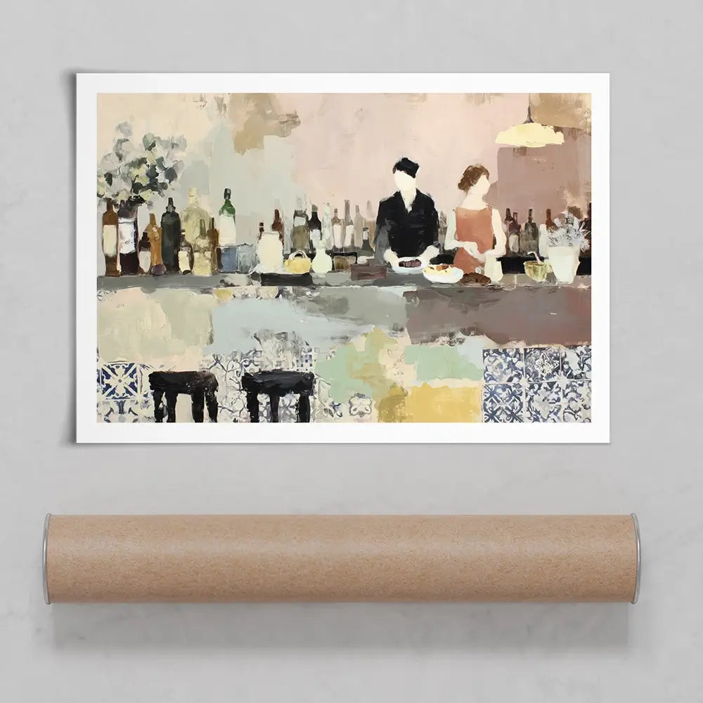 Sicilian Bar Interior Art Print Sicilian Bar Interior Art Print wall art product Chromatic Storm Studio