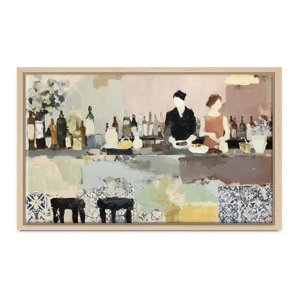 Sicilian Bar Interior Canvas Print Sicilian Bar Interior Canvas Print wall art product Chromatic Storm Studio