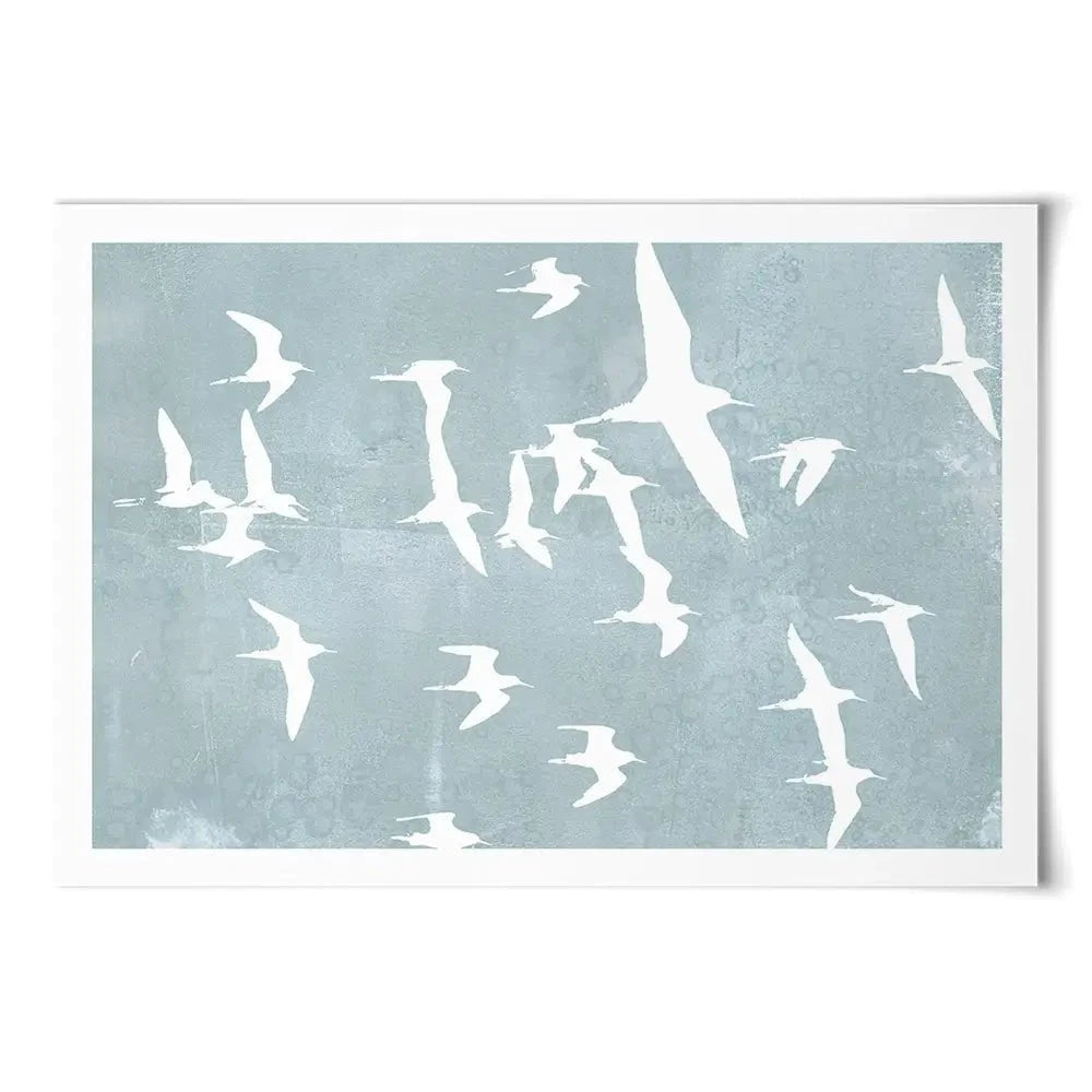 Silhouettes In Flight Art Print Silhouettes In Flight Art Print wall art product Jennifer Goldberger