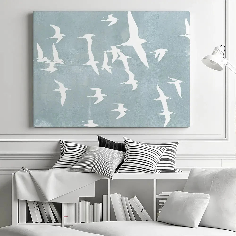Silhouettes In Flight Canvas Print Silhouettes In Flight Canvas Print wall art product Jennifer Goldberger