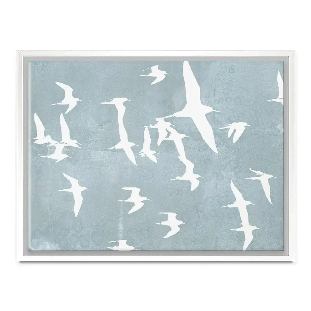 Silhouettes In Flight Canvas Print Silhouettes In Flight Canvas Print wall art product Jennifer Goldberger