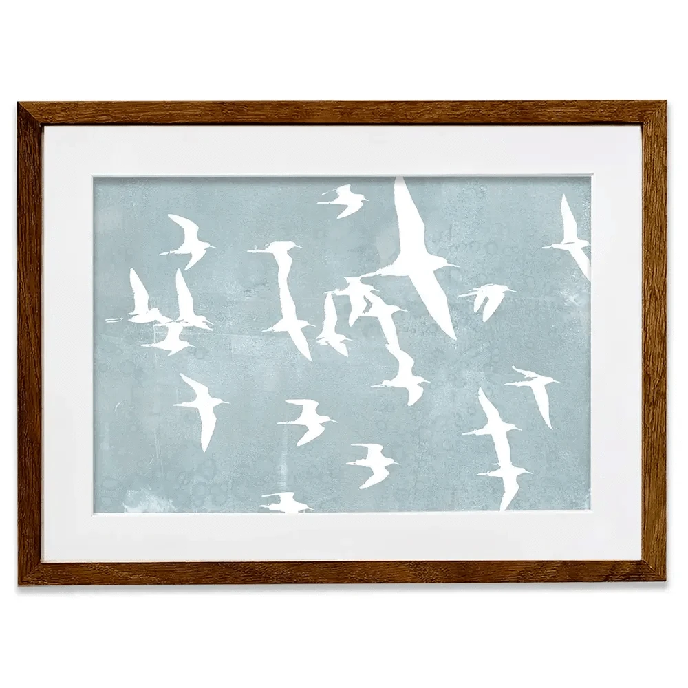 Silhouettes In Flight Framed Art Print Silhouettes In Flight Framed Art Print wall art product Jennifer Goldberger