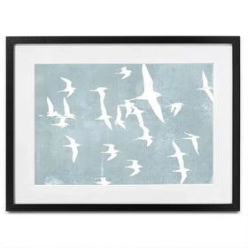 Silhouettes In Flight Framed Art Print Silhouettes In Flight Framed Art Print wall art product Jennifer Goldberger