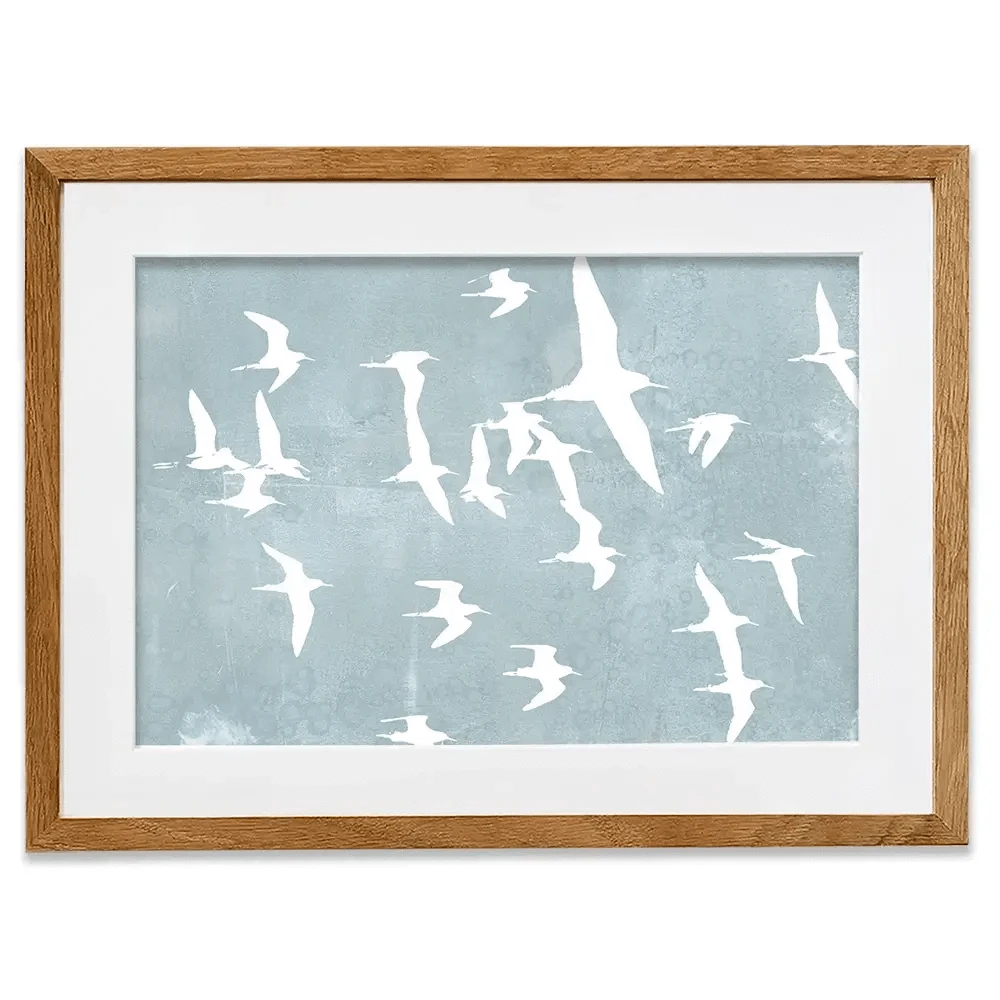Silhouettes In Flight Framed Art Print Silhouettes In Flight Framed Art Print wall art product Jennifer Goldberger