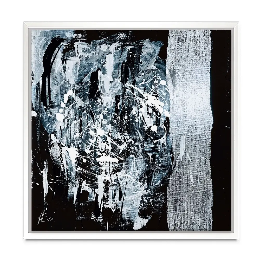 Silver Abstract Canvas Print Silver Abstract Canvas Print wall art product Aimee Linzi