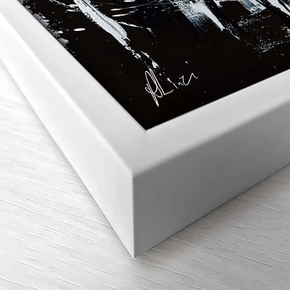 Silver Abstract Canvas Print Silver Abstract Canvas Print wall art product Aimee Linzi