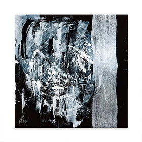 Silver Abstract Canvas Print Silver Abstract Canvas Print wall art product Aimee Linzi