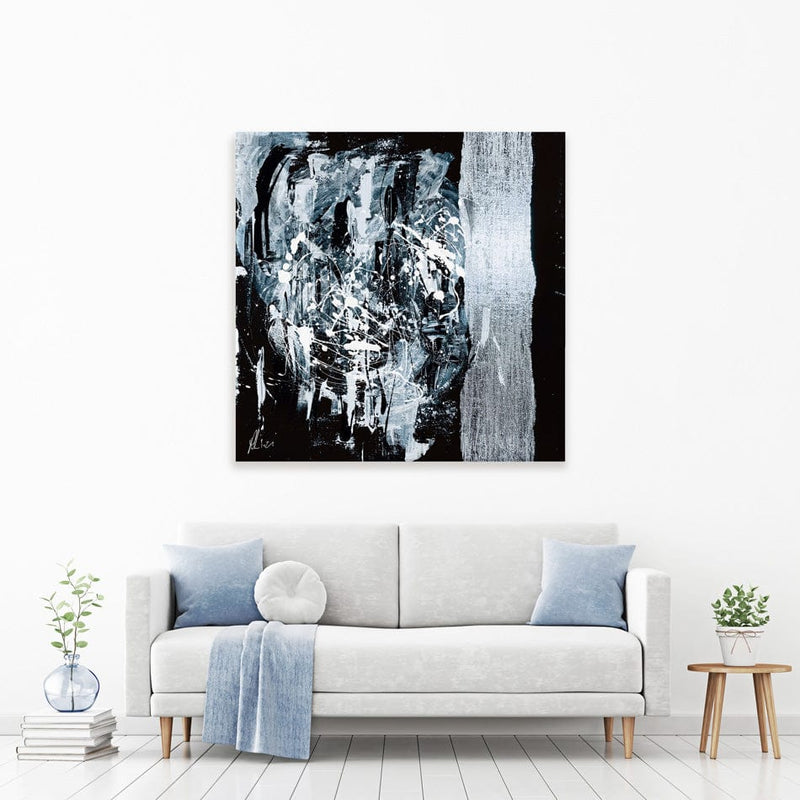 Silver Abstract Canvas Print wall art product Aimee Linzi