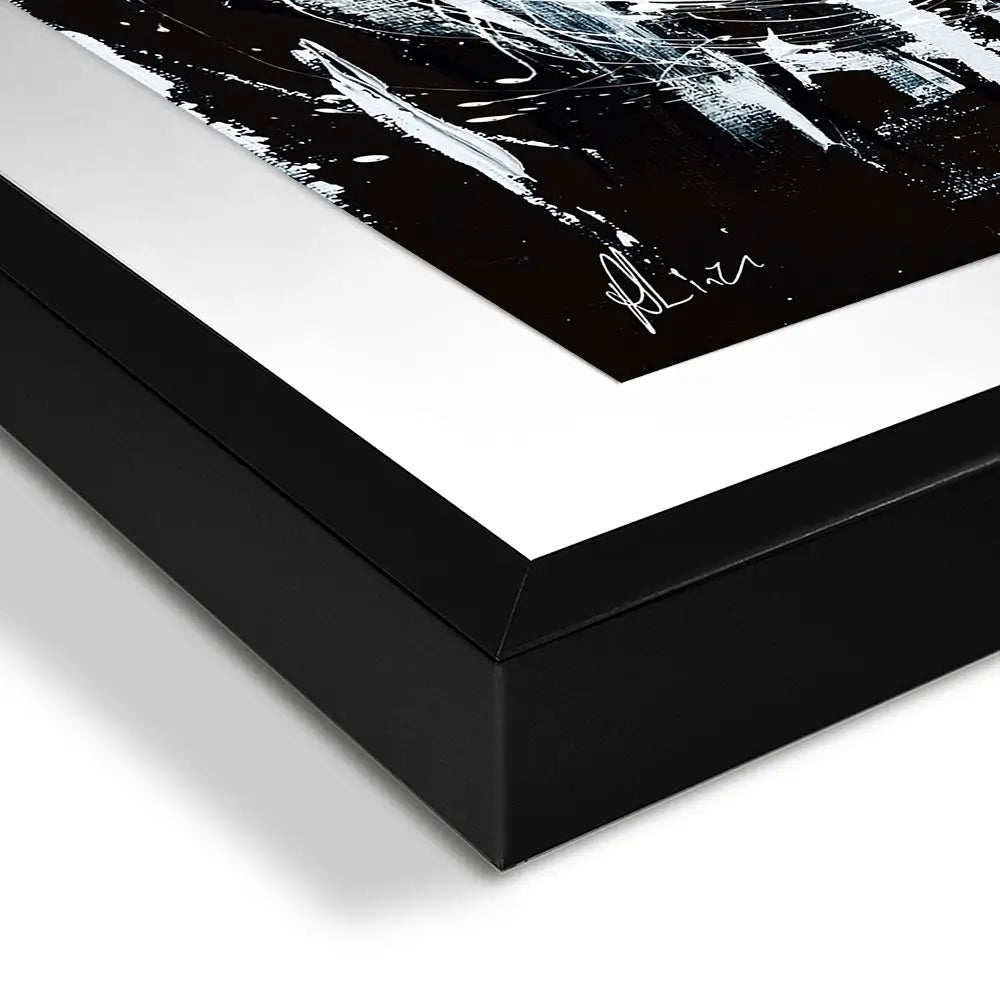 Silver Abstract Framed Art Print Silver Abstract Framed Art Print wall art product Aimee Linzi