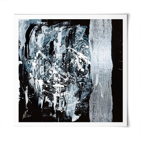 Silver Abstract Square Art Print Silver Abstract Square Art Print wall art product Aimee Linzi