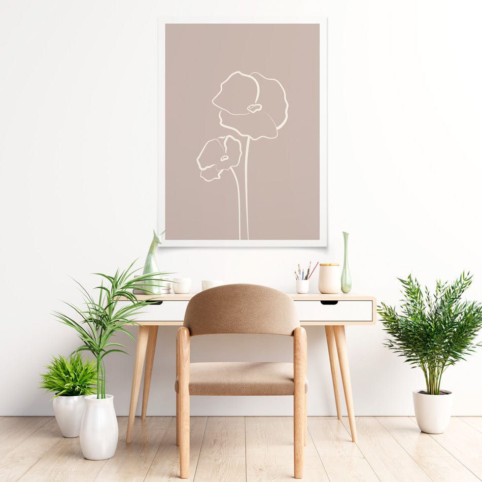 Simple Flowers Art Print wall art product / Shutterstock