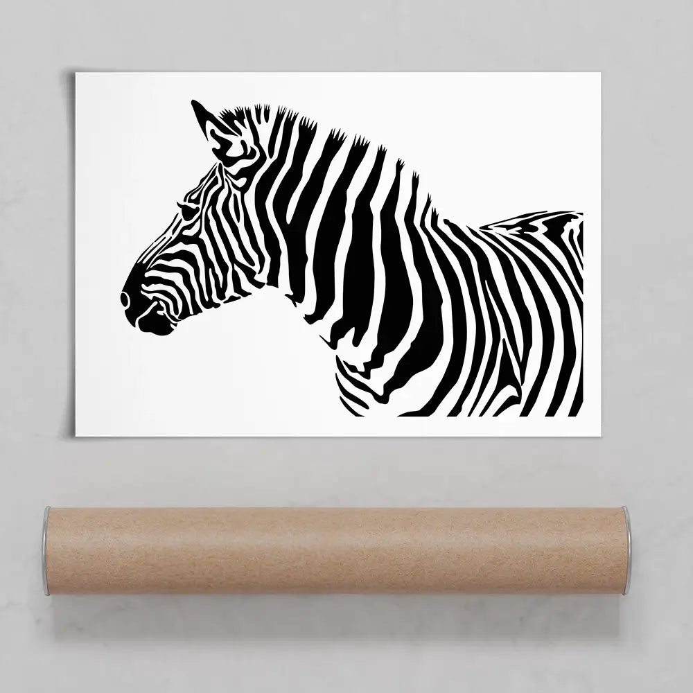Simple Zebra Art Print Simple Zebra Art Print wall art product Art Print Shop