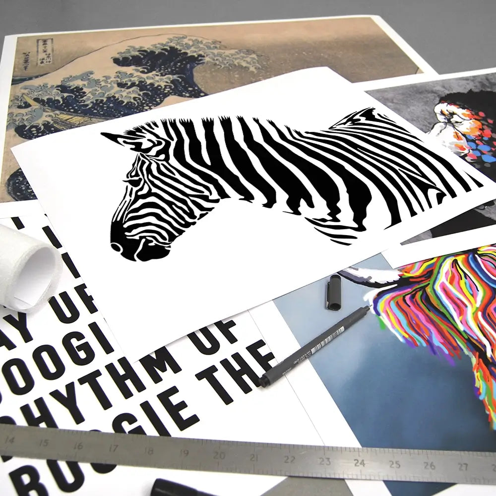 Simple Zebra Art Print Simple Zebra Art Print wall art product Art Print Shop