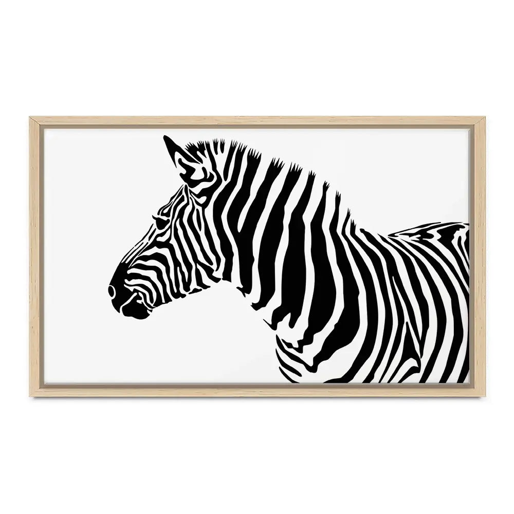Simple Zebra Canvas Print Simple Zebra Canvas Print wall art product Art Print Shop
