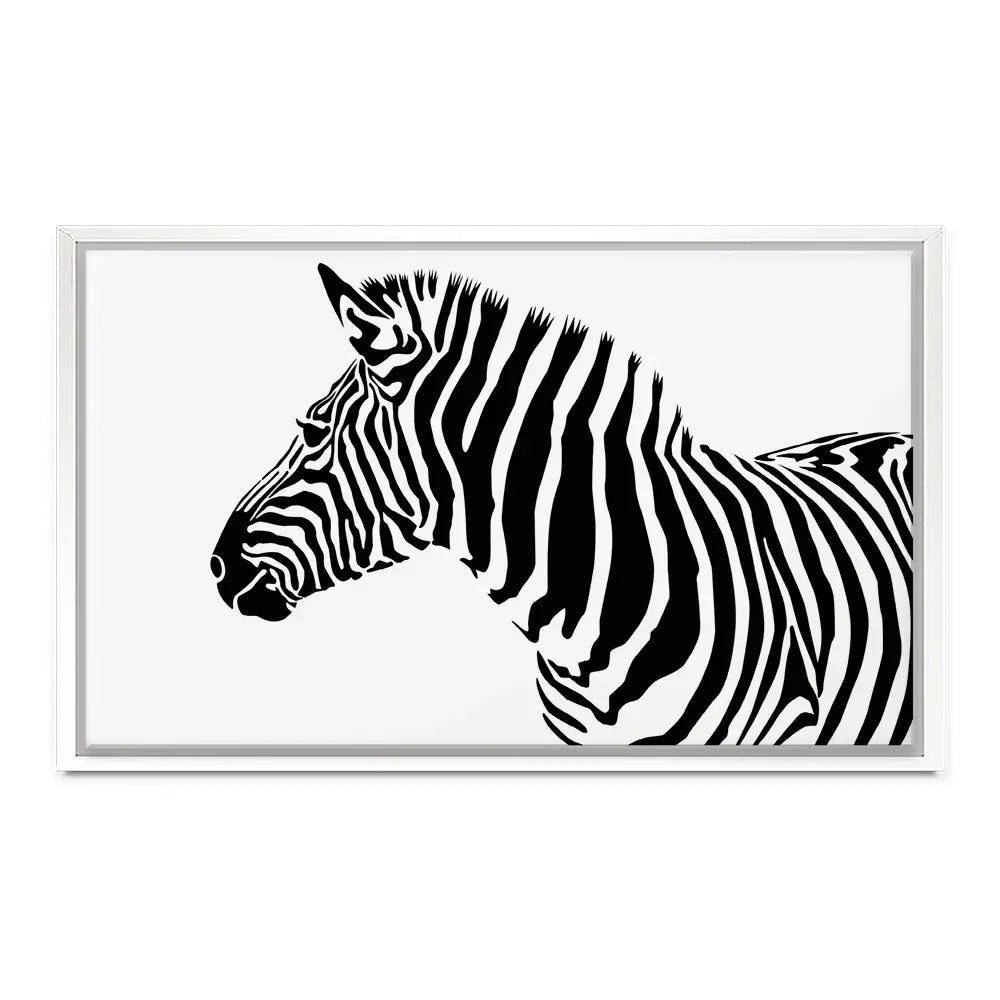 Simple Zebra Canvas Print Simple Zebra Canvas Print wall art product Art Print Shop