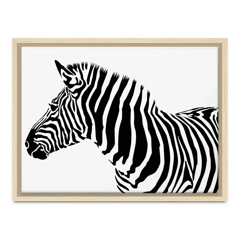 Simple Zebra Canvas Print Simple Zebra Canvas Print wall art product Art Print Shop