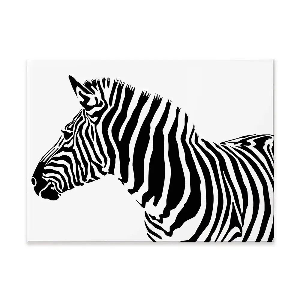 Simple Zebra Canvas Print Simple Zebra Canvas Print wall art product Art Print Shop
