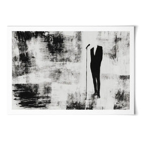 Singer At The Microphone Art Print Singer At The Microphone Art Print wall art product Chromatic Storm Studio