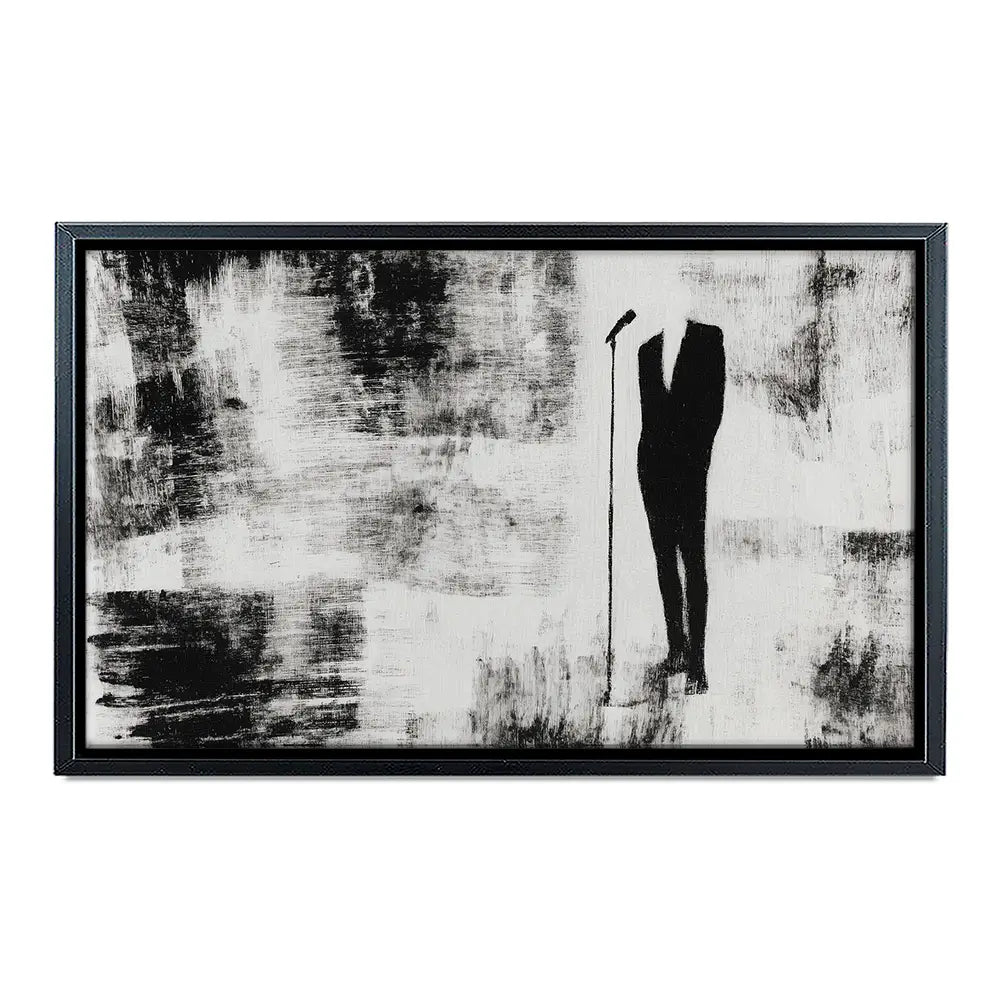 Singer At The Microphone Canvas Print Singer At The Microphone Canvas Print wall art product Chromatic Storm Studio