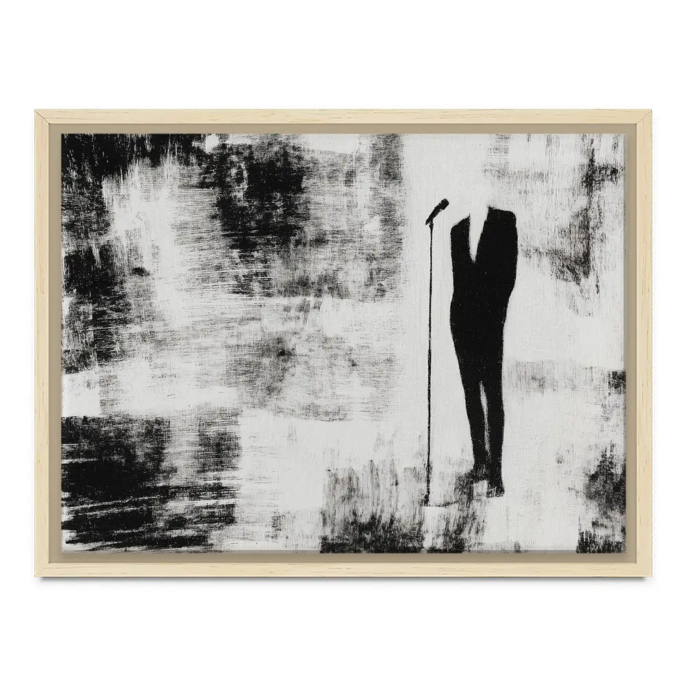Singer At The Microphone Canvas Print Singer At The Microphone Canvas Print wall art product Chromatic Storm Studio