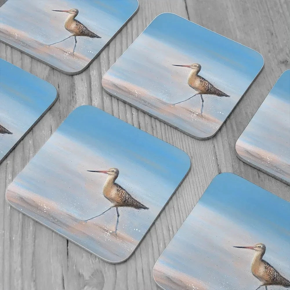 Single Sandpiper Coaster Set Single Sandpiper Coaster Set wall art product Laure Bury