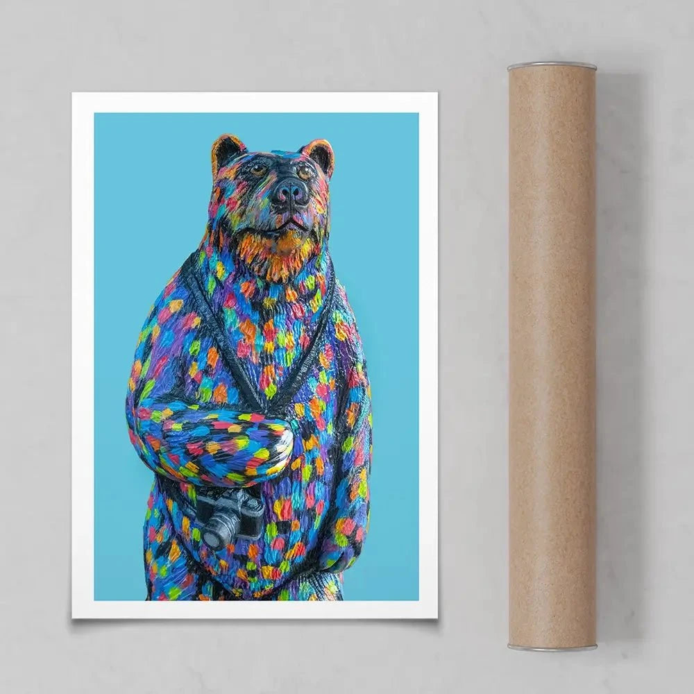 Skiddles The Bear Art Print Skiddles The Bear Art Print wall art product Carolee Vitaletti