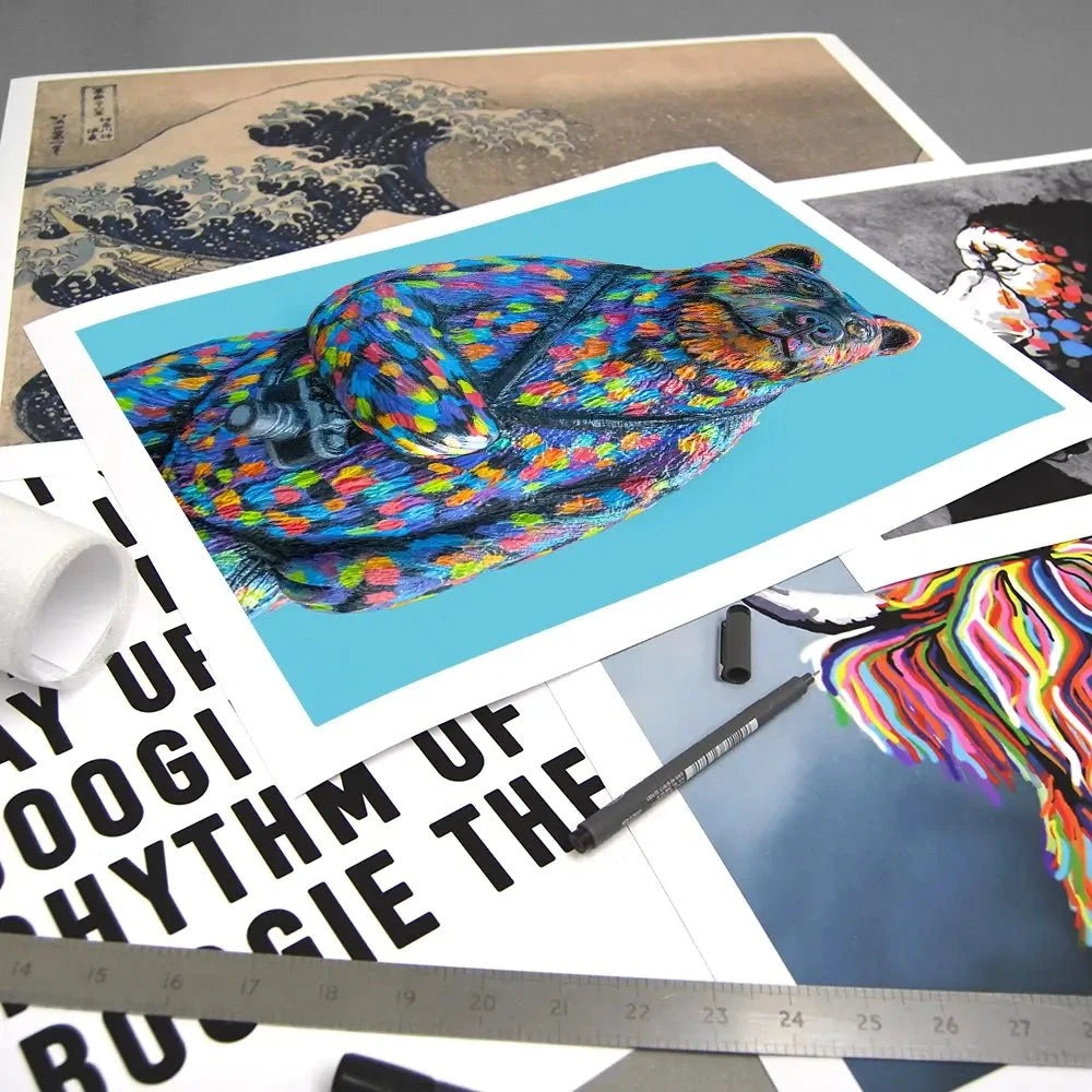 Skiddles The Bear Art Print Skiddles The Bear Art Print wall art product Carolee Vitaletti